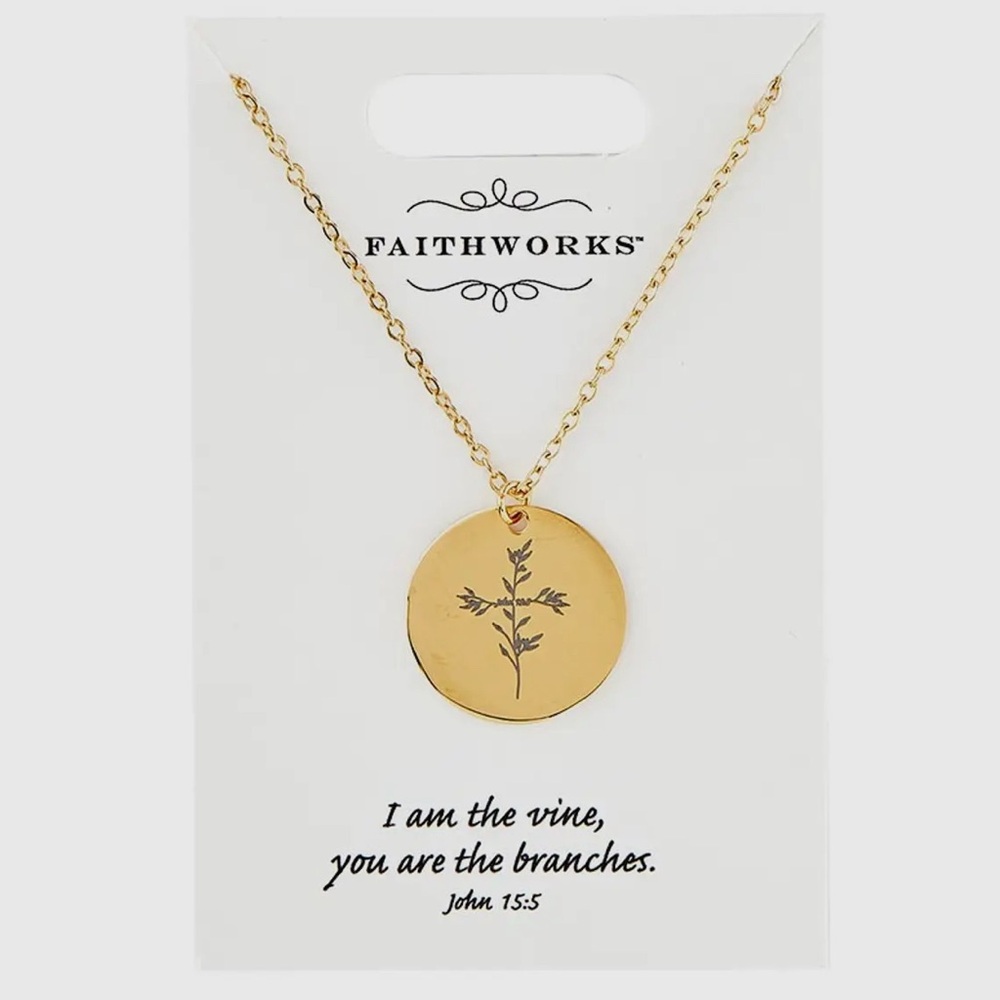 Faith works Gold Pendant Necklace